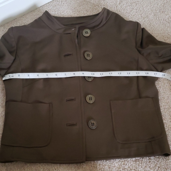 Anthropologie olive green crop jacket - Picture 6 of 6